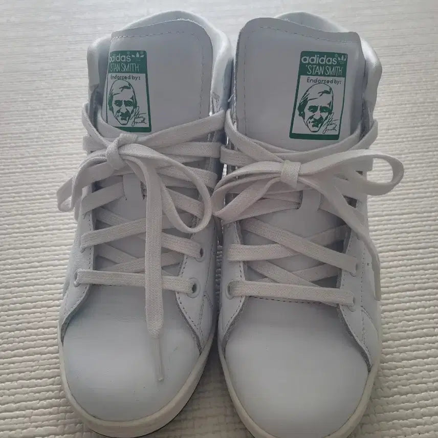 [BUNJANG] Adidas Stan Smith High Top White / 아디다스 스탠스미스 하이탑 화이트  225