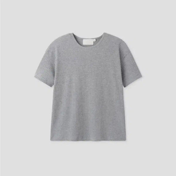 [BUNJANG] Crop Muscle Waffle Tee Grey L Size / [판매]크롭 머슬 와플 티 그레이 Lsize