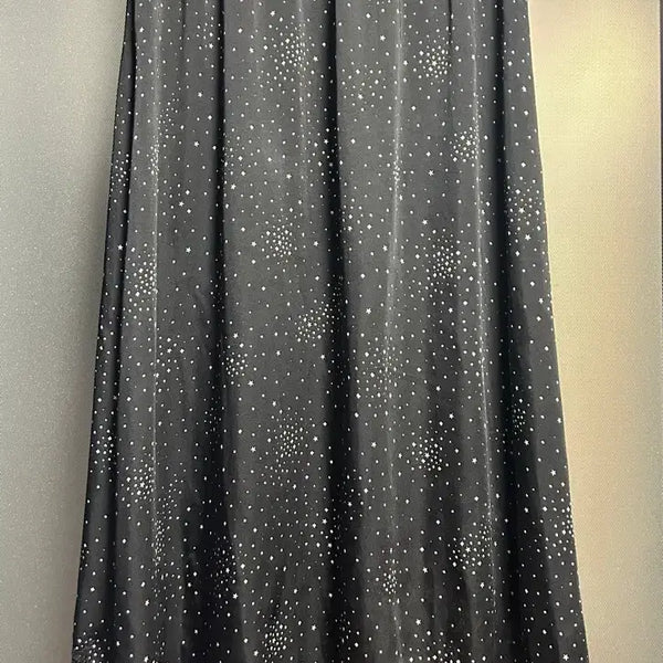 [BUNJANG] Black Star Pattern Lace Long Skirt (One Size) / 블랙 별 패턴 레이스 스커트 프리사이즈