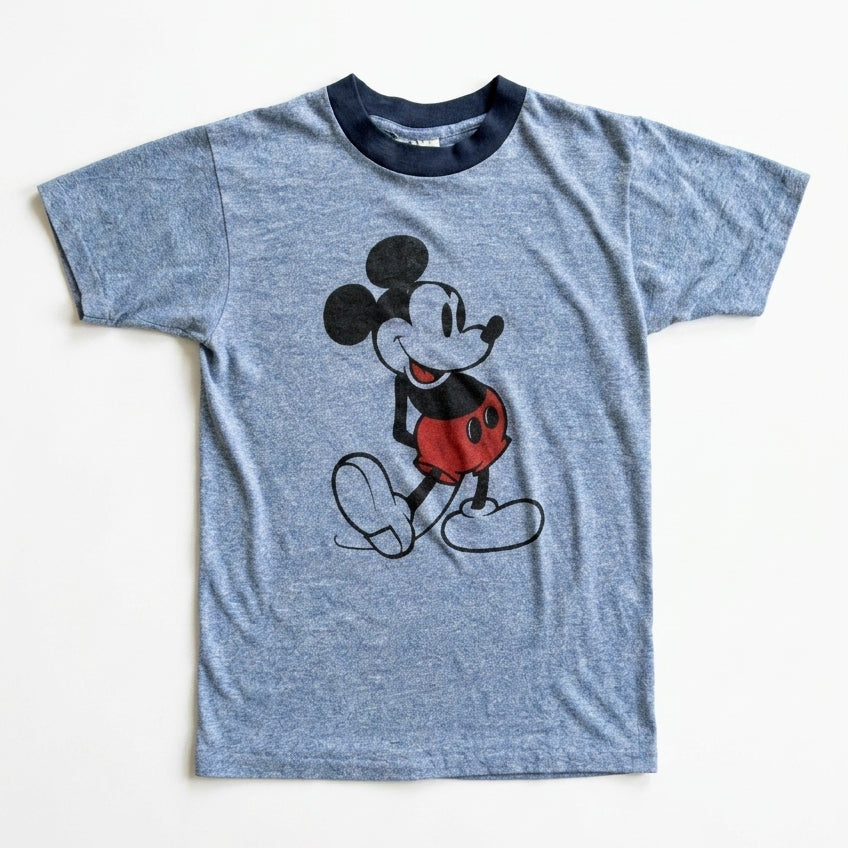 [BUNJANG] 80s Walt Disney Original Mickey Mouse Ringer T-Shirt M / 80's 월트 디즈니 오리지널 미키 마우스 링거티 M