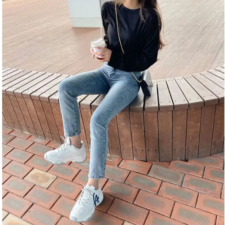 [BUNJANG] Vintage Washed Straight Leg Jeans / 일자청바지
