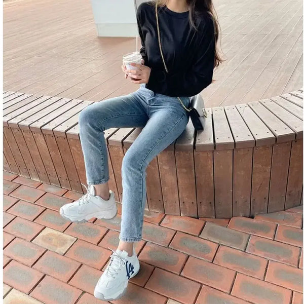 [BUNJANG] Vintage Washed Straight Leg Jeans / 일자청바지
