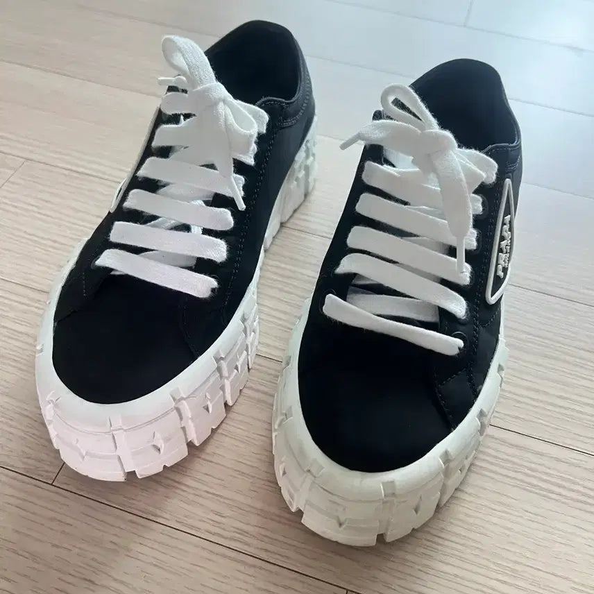 [BUNJANG] Prada Gabardine Sneakers Black 240mm / 프라다 개버딘 240mm