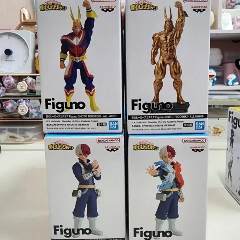 [BUNJANG] My Hero Academia Full Set 4 Types PUGNO Figures Shoto, All Might / 나히아풀셋4종 피그노피규어 쇼토,올마이트