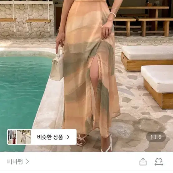 [BUNJANG] Watercolor Beach Dress Resort Dress / 수채화 비치 원피스 휴양지 원피스