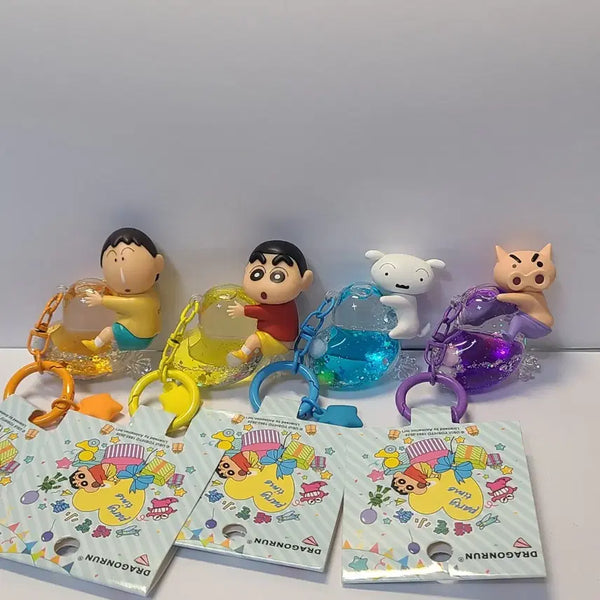 [BUNJANG] Crayon Shin-chan Heart Oil Luminous Keychain (Shin-chan, Bo, Shiro, Action Mask) / [새상품] 짱구 하트 오일 야광 키링(짱구,맹구,흰둥이,부리부리몬)