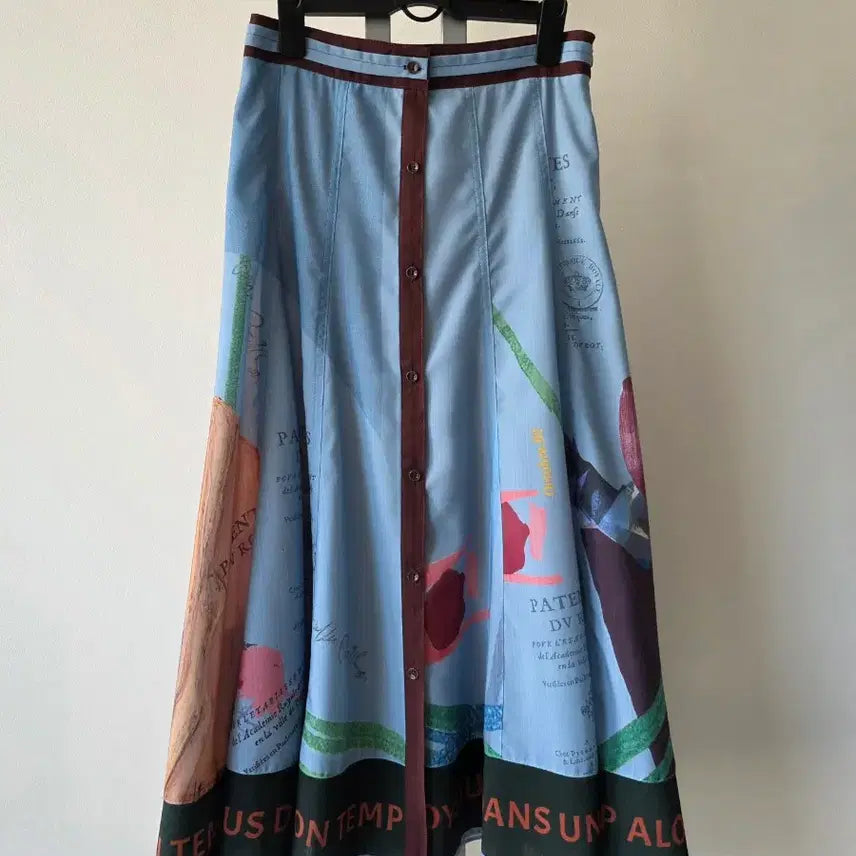 [BUNJANG] DEWL Pattern Flare Long Skirt / DEWL 듀엘 패턴 플레어 롱 스커트-55(50만원대/새상급)