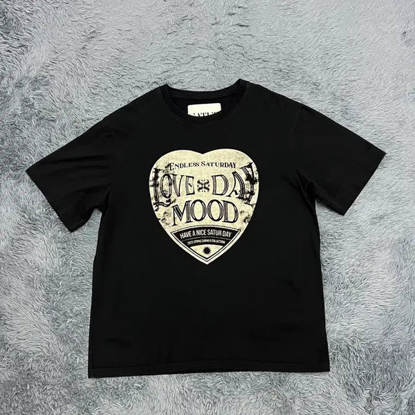 [BUNJANG] Sette 23SS Black Printing Short Sleeve T-Shirt XL / (정품) 세터 23SS 블랙 프린팅 반팔 XL