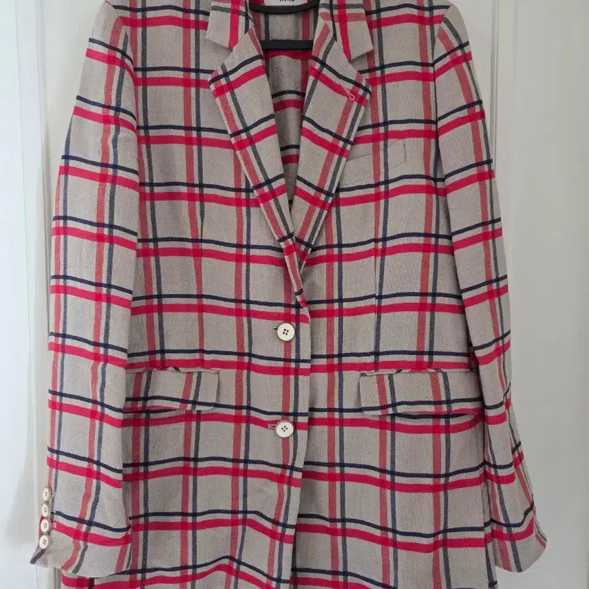 [BUNJANG] System Linen Check Pattern Jacket / 시스템린넨체그마이