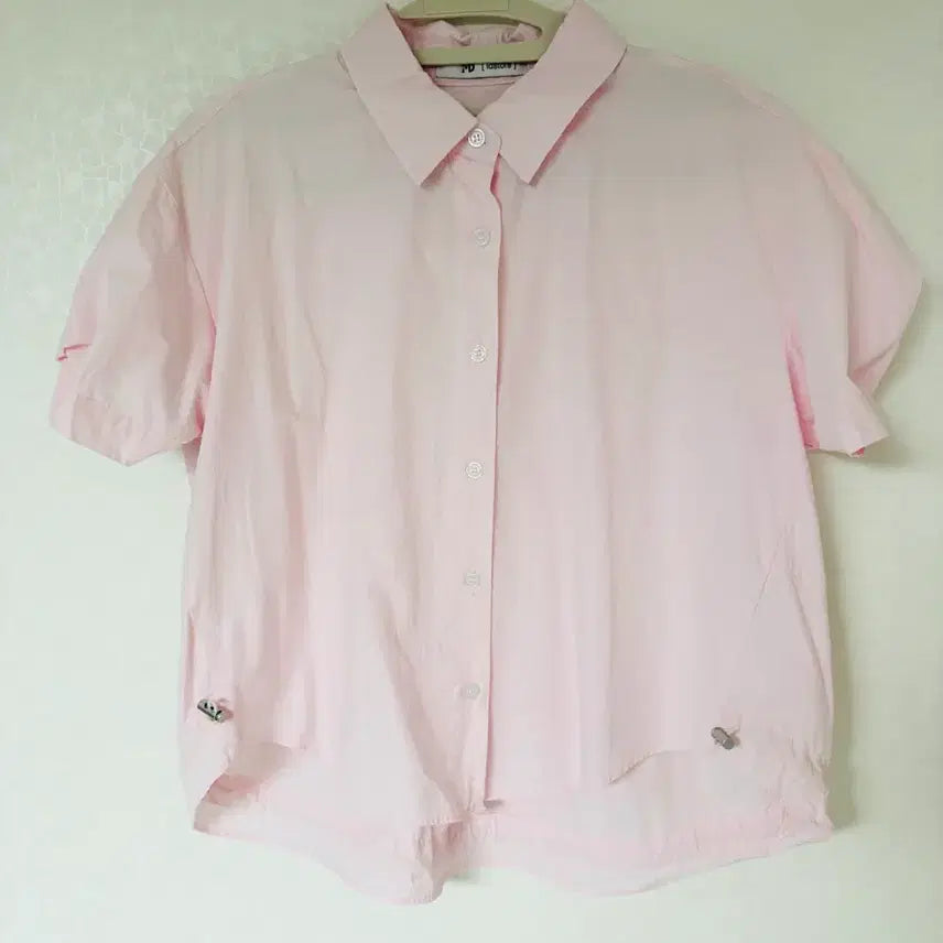 [BUNJANG] Women's Pink Short-Sleeve Shirt / 여성 핑크색 반팔셔츠