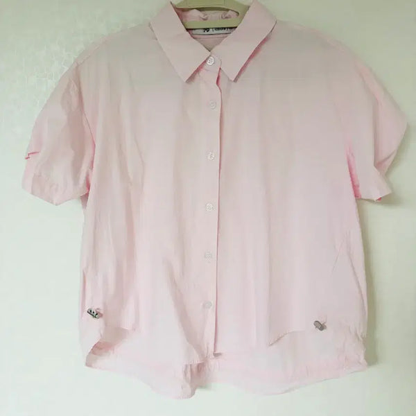 [BUNJANG] Women's Pink Short-Sleeve Shirt / 여성 핑크색 반팔셔츠