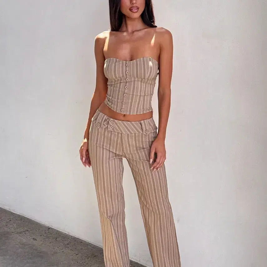 [BUNJANG] Tigermist Kitty Tube Top & Pants Set / Tigermist 키티 튜브탑 팬츠 세트