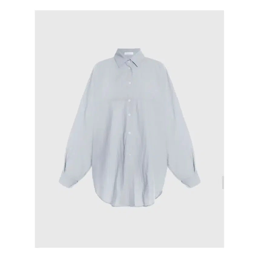 [BUNJANG] 45th Street Oversized Shirt - Light Blue, One Size / 45번가 오버핏 셔츠 -소라,프리