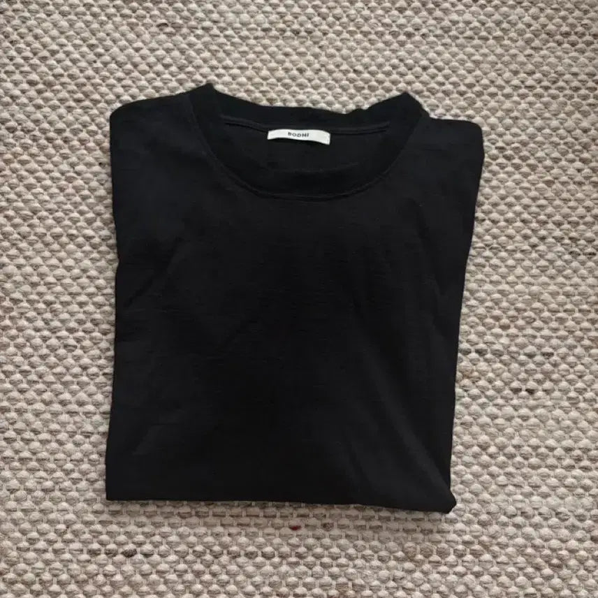 [BUNJANG] BODHI Cashmere Short Sleeve T-Shirt Black / (3)BODHI CASHMERE 반팔티 블랙