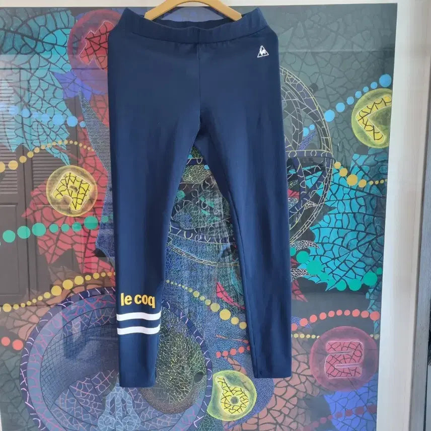 [BUNJANG] Le Coq Sportif Women's Navy Leggings Size 66 / 르꼬끄 스포르티브 레깅스 네이비 66(70)