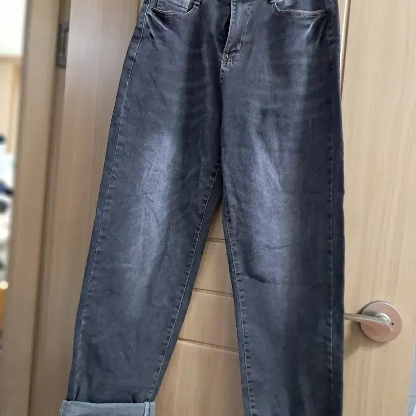 [BUNJANG] Black Indigo Straight Fit Jeans / 청바지 흑청 일자 핏