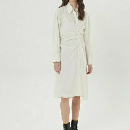 [BUNJANG] Tom Greyhound Ivory Shirtdress Midi Dress / 한섬 톰그레이하운드 원피스 구입가 435,000원