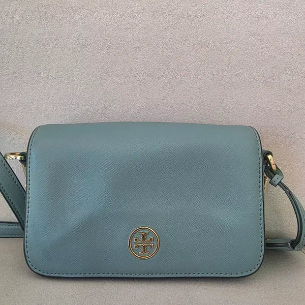 [BUNJANG] Tory Burch Robinson Satchel Bag Light Blue / 토리버치 로빈슨 사첼백 라이트블루