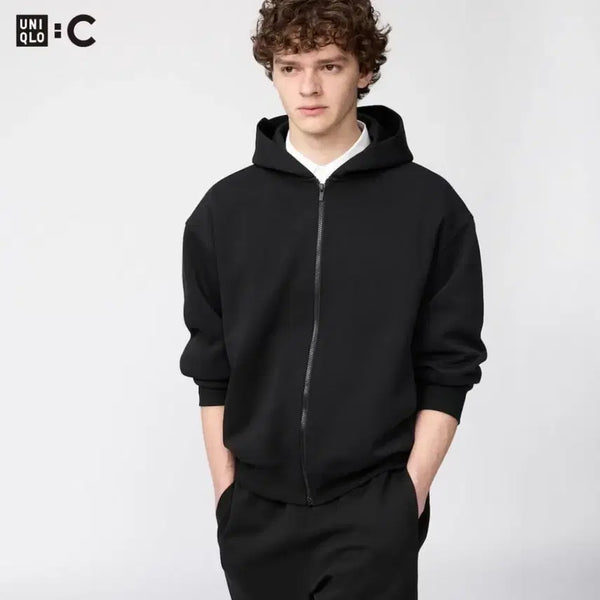 [BUNJANG] Uniqlo Sweat Oversized Full Zip Hoodie (L) / 유니클로 스웨트오버사이즈풀집파카 후드집업 L