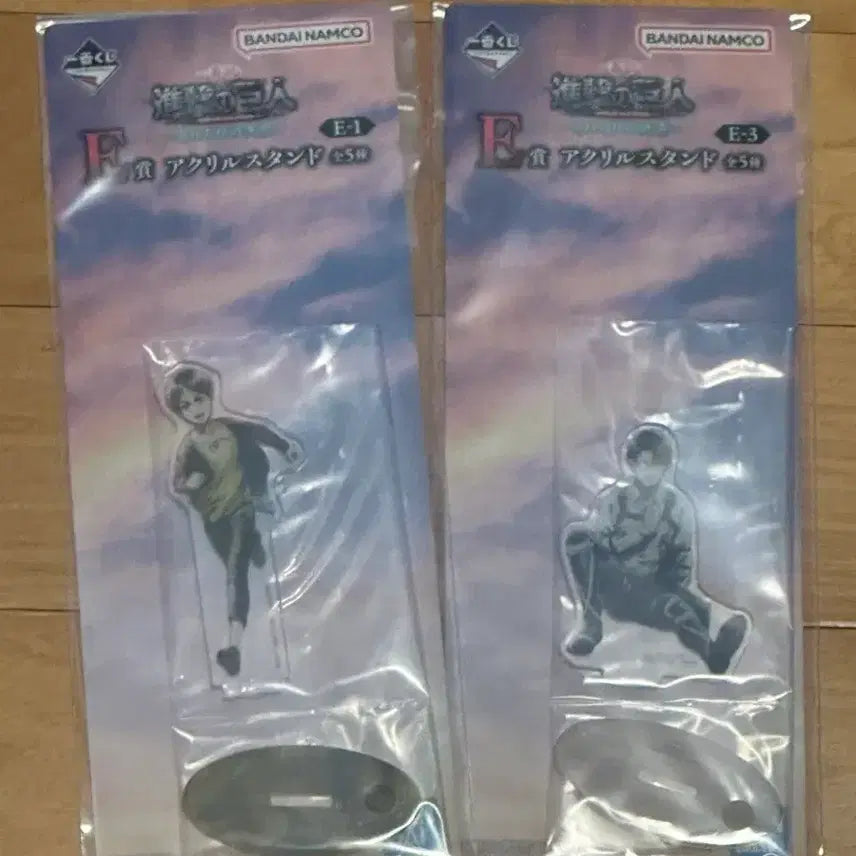 [BUNJANG] Attack on Titan Ichiban Kuji E Prize Levi & Eren Acrylic Stand Bundle Set (Sealed) / 이치방쿠지 진격의거인 E상 리바이,에렌 미개봉일괄