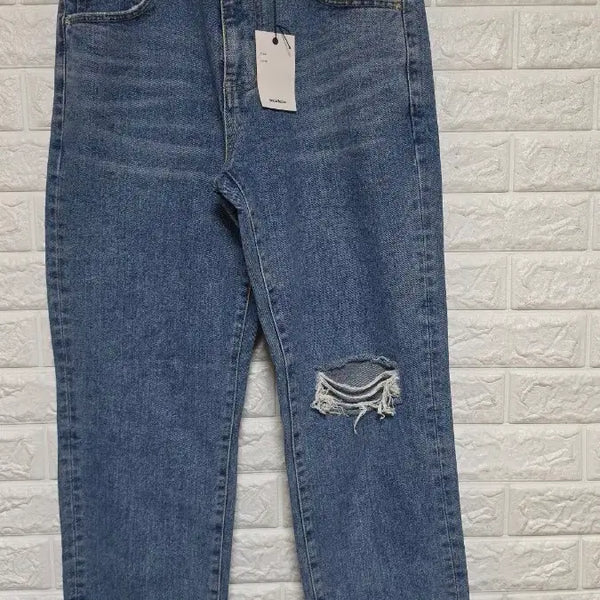 [BUNJANG] Denim Pants Long Leg Fit Ripped M / 데님 팬츠 롱다리 핏 찢청M