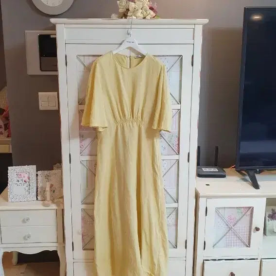 [BUNJANG] Zara Long Dress Yellow (Size M/L) / 자라 롱원피스/55반-66