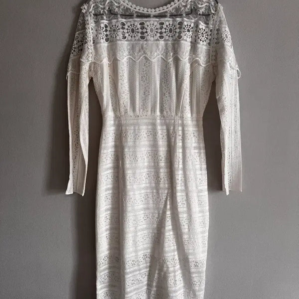 [BUNJANG] Lusirju Lace Dress White / 루시르주 레이스 원피스 화이트