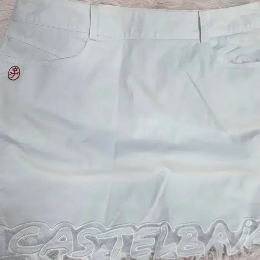 [BUNJANG] Castelbajac Women's White Golf Skirt / 카스텔바작 여성 스커트 화이트 70 66 77 사이즈 상태좋아요