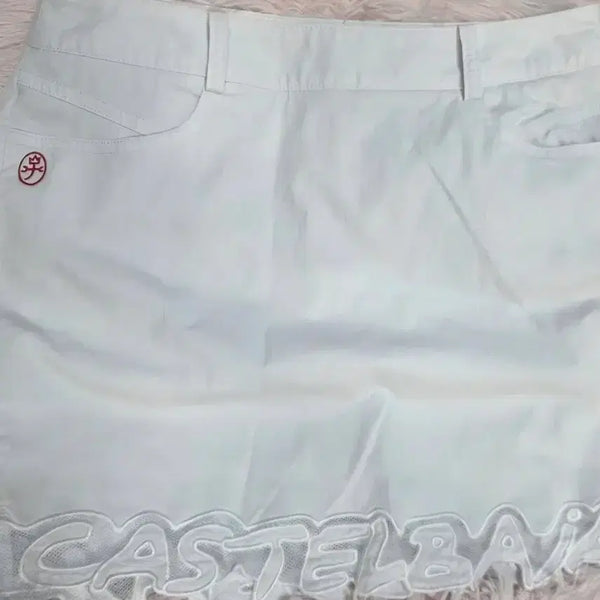 [BUNJANG] Castelbajac Women's White Golf Skirt / 카스텔바작 여성 스커트 화이트 70 66 77 사이즈 상태좋아요