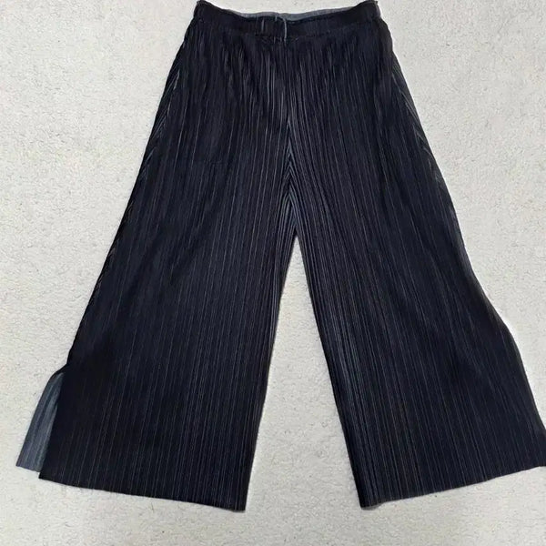 [BUNJANG] Pleats Me Fleece Wide Fit Pants (Free Size) / 플리츠미플리스와이드핏바지(free)