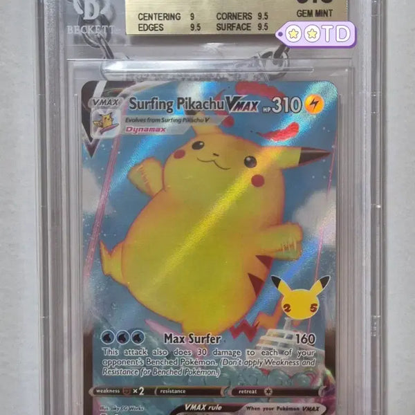[BUNJANG] Pokemon TCG 25th Anniversary Surfing Pikachu VMAX BGS 9.5 Graded Card (North American Edition) / 등급카드 BGS9.5 포켓몬카드 북미판 25주년 서핑 피카츄VMAX