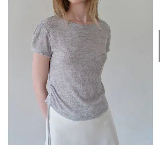 [BUNJANG] Awhe Waffle String Top Grey / 아위 awhe와플 스트링 탑 그레이