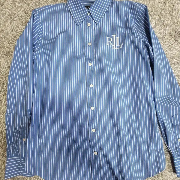 [BUNJANG] Polo Ralph Lauren Women's Striped Shirt XS / 폴로랄프로렌 여성스트라이프셔츠