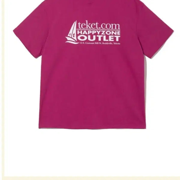 [BUNJANG] Tecket Happyzone Outlet Magenta T-Shirt M / 테켓 해피존 아울렛 마젠타 반팔 티셔츠 M