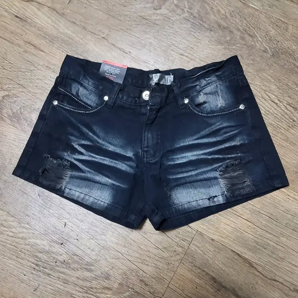 [BUNJANG] Denim Distressed Hot Pants Bundle Set / 새옷)데님 데미지 핫팬츠 S  2장 일괄
