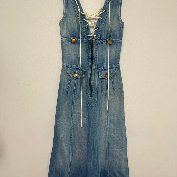 [BUNJANG] Denim Sleeveless Dress / 데님 나시원피스