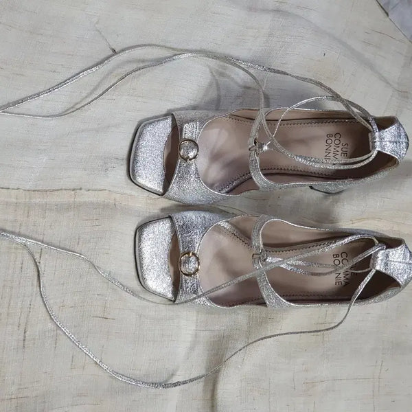 [BUNJANG] SUECOMMA BONNIE Strap Sandals Heels Silver / 슈콤마보니  ( 스트랩)   샌들 구두 :최저가~