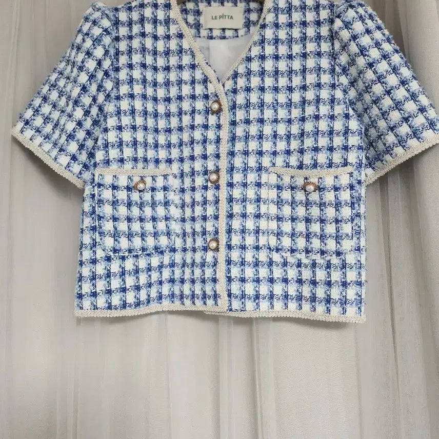 [BUNJANG] Lepita Short Sleeve Tweed Jacket / 르피타 반팔 쟈켓