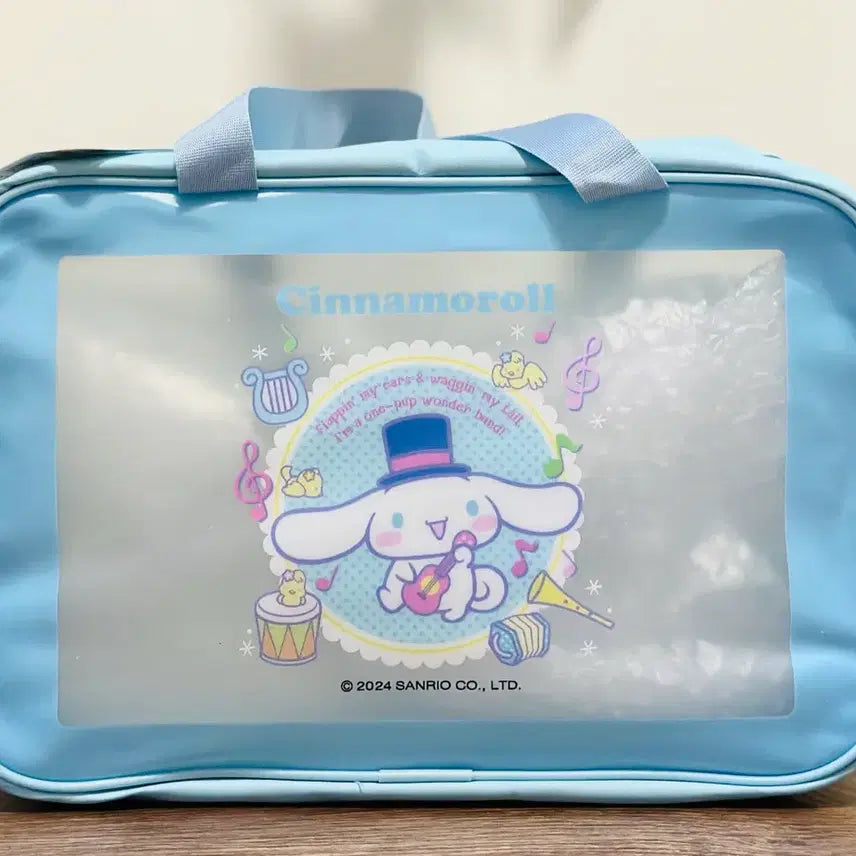 [BUNJANG] Cinnamoroll Square Beach Bag for Pool and Water Park / 시나모롤 수영가방 사각 비치백 투명 수영장 물놀이 워터파크 대용량