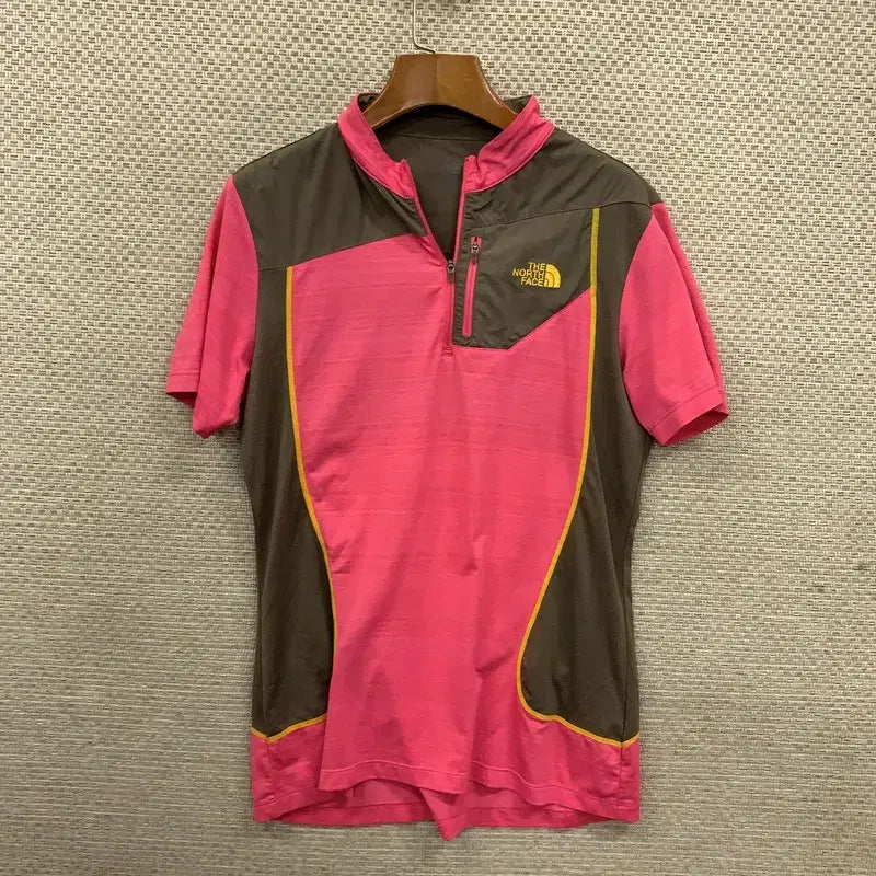 [BUNJANG] The North Face Functional Half-Zip T-Shirt (Size 90) / 노스페이스 등산 기능성 반집업 반팔티 90 D00891