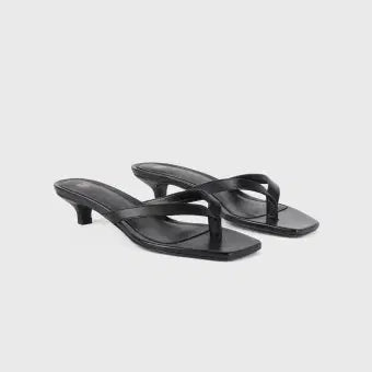 [BUNJANG] Totem 26SS Black Leather Flip Flop Heels / 새상품) 토템 26SS 블랙 레더 플립플랍 힐