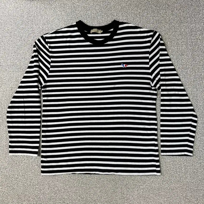 [BUNJANG] Maison Kitsuné Striped Long Sleeve T-Shirt / 메종키츠네 스트라이프 긴팔 티셔츠  L