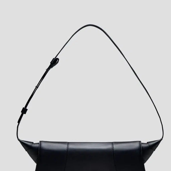 [BUNJANG] Gangdan Small Hobo Bag Black Leather / 강단 소가죽 호보백 스몰 블랙