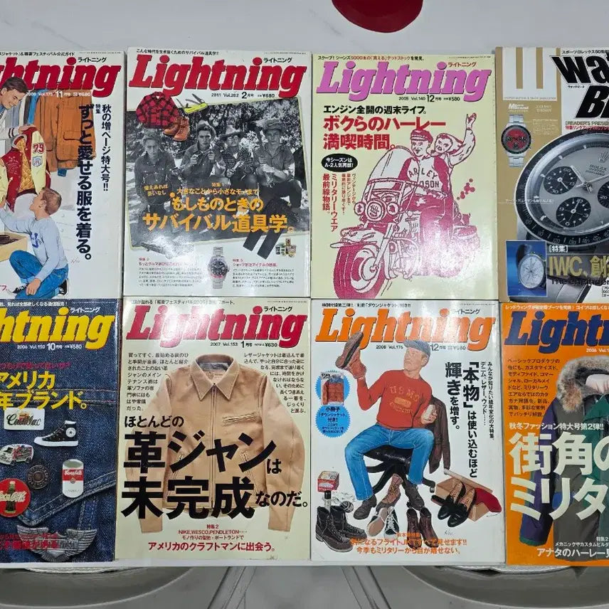 [BUNJANG] Lightning & Watch Beat Japanese Fashion & Watch Magazines Bundle (8 Issues) / 라이트닝 일본 패션잡지 및 와치 비트 시계잡지 일괄