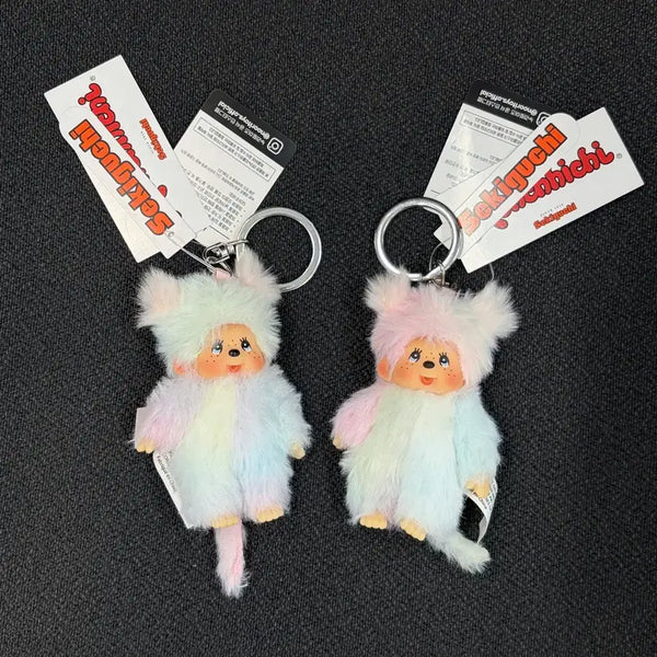[BUNJANG] Tie-Dye Monchhichi Plush Keychain (Authentic) / [새상품] 타이다이 몬치치 키링 정품