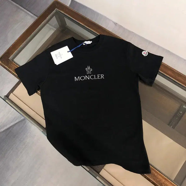 [BUNJANG] Moncler Triple Logo Patch Short Sleeve T-Shirt / 몽클레어  트리플 로고 패치 반팔 티셔츠