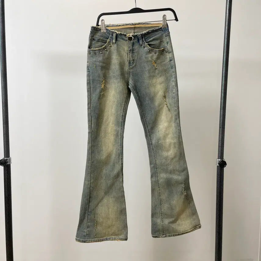 [BUNJANG] 1jinn Studio Low-Rise Western Bootcut Denim Pants / 1jinn Studio 로우라이즈 웨스턴 부츠컷 데님팬츠