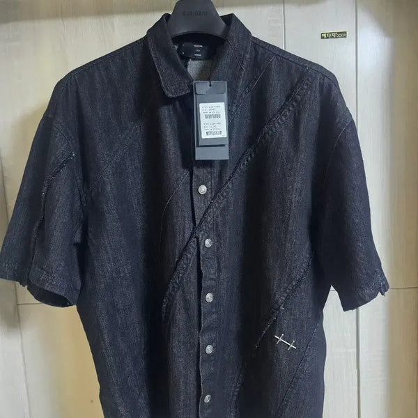 [BUNJANG] Songzio x Elliatt Emil Descent Denim Half Shirt Size 46 / 송지오x엘리엇에밀 디센트데님하프셔츠 46