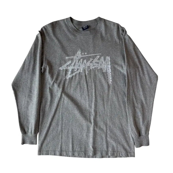 [BUNJANG] Stussy Grey Long Sleeve T-Shirt M-L / 스투시 그레이 긴팔티 M-L