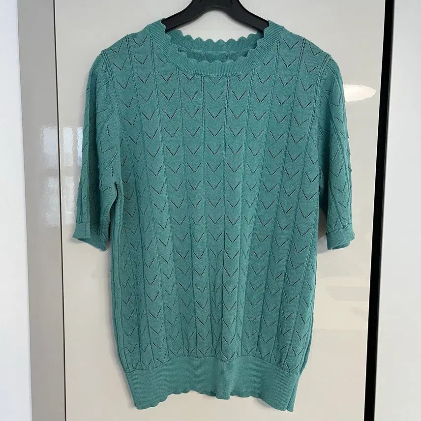 [BUNJANG] Short Sleeve Knit Top / 여름 반팔 니트 새상품